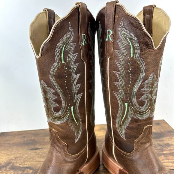 R. Watson Womens 8.5 M Boot Arizona Tan Square Toe RWL8301-2 - Picture 5 of 16